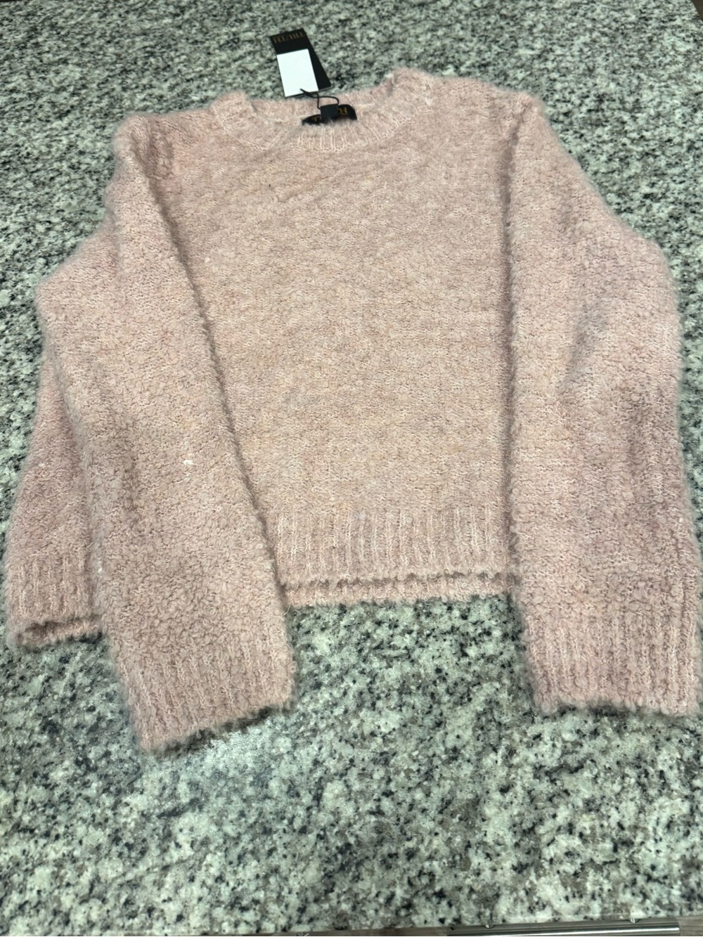 Cozy Crewneck Sweater in Dusty Pink NWT